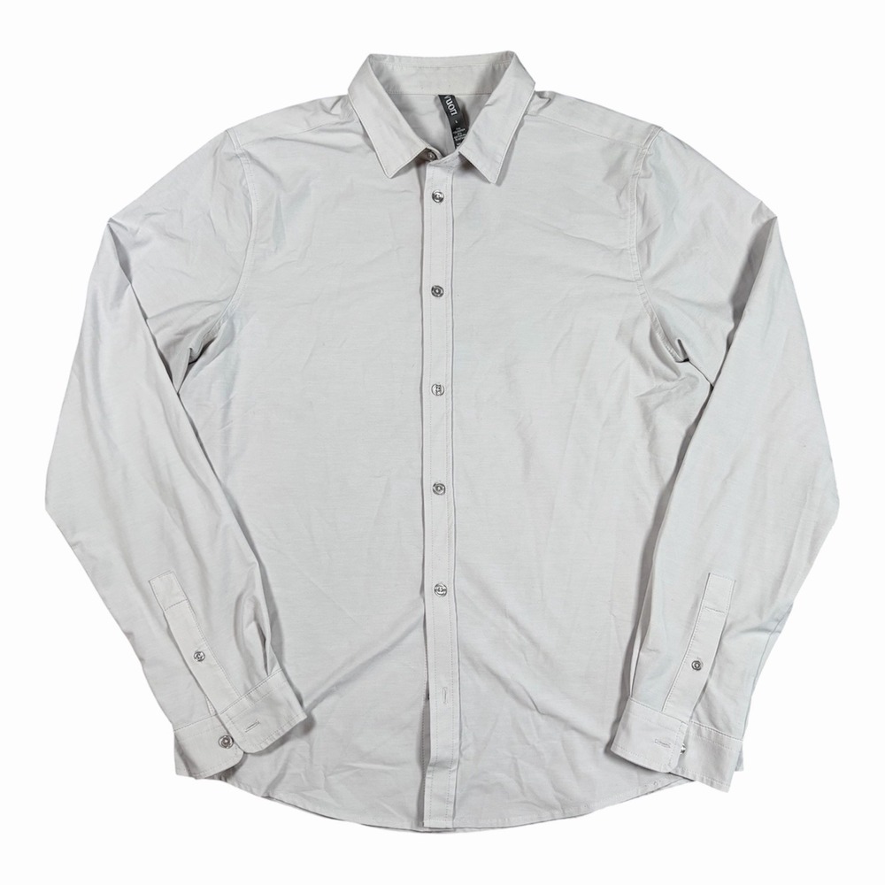 Vuori Long Sleeve Bridge Button Down Shirt Large Mens Gray